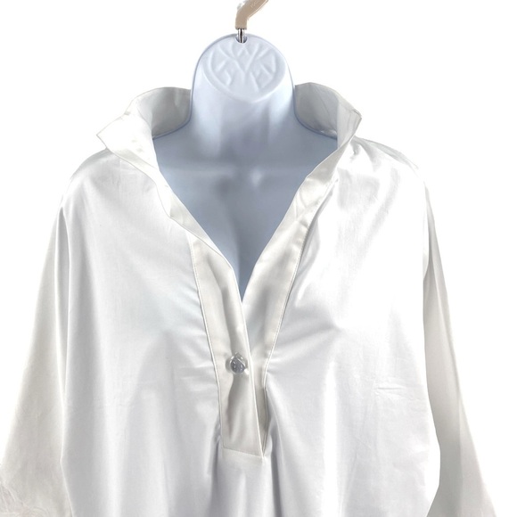 Tuckernuck | NEW White Feather Willow Three-quarter Blouse Size L - Picture 5 of 11